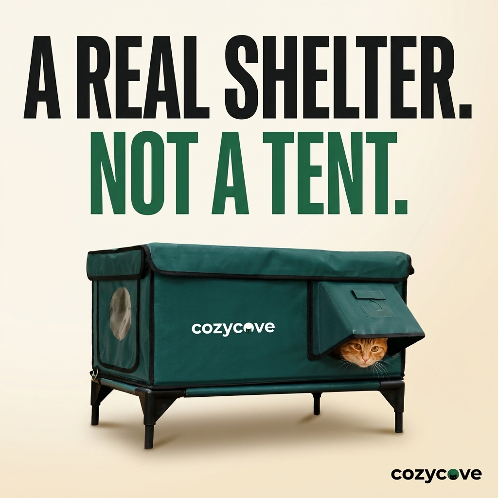 CozyCove™ - Insulated Heated Cat House