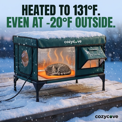 CozyCove™ - Insulated Heated Cat House